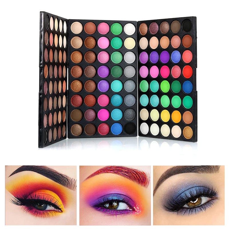 VERONNI 120 Vivid Colors Mini Eyeshadow Palette Matte and Shimmer - Professional 3 Layers Bright and Warm Colorful Eye Shadow Palette Makeup Set (120 colors) - Image 1