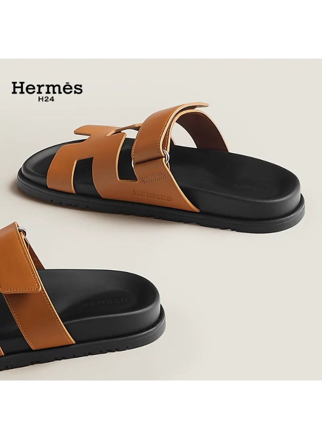 Hermes H24 صندل ”H24 Chypre“ من هيرميس للنساء، بنظام فيلكرو، لون بني - Image 4