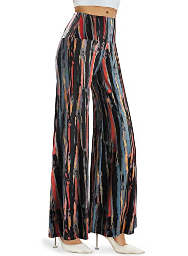Arolina Women's Stretchy Wide Leg Palazzo Lounge Pants Casual Comfy High Waist Palazzo Pants - Image 4