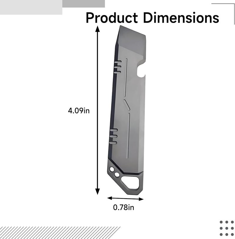 Outdoor Multitool Tc4 Titanium Alloy Pry Bar, Keychain Emergency Tool, Heavy Duty, Bottle Opener Flathead, 4.09 in / 10.4 Cm Grey, Camping Hiking Everyday Use - Image 2