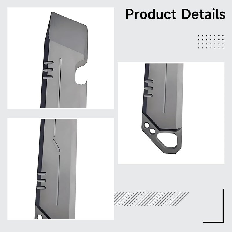 Outdoor Multitool Tc4 Titanium Alloy Pry Bar, Keychain Emergency Tool, Heavy Duty, Bottle Opener Flathead, 4.09 in / 10.4 Cm Grey, Camping Hiking Everyday Use - Image 1