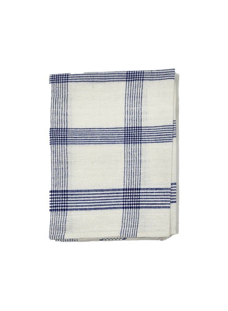 بيفت طقم مناشف شاي بيفت بستان وردي وأزرق متعدد المربعات (50 × 70 سم) مكون من 8 قطع - Image 3