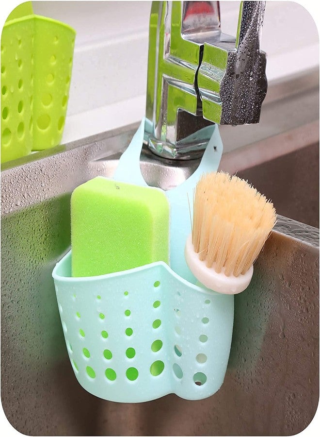 KIDINGTON 1PC Kitchen & Bathroom Sponge Soap Silicone Basket Water Draining Hanging Holder Organizer Faucet Sink Caddy Scrubber Dispenser Storage Container - Image 2