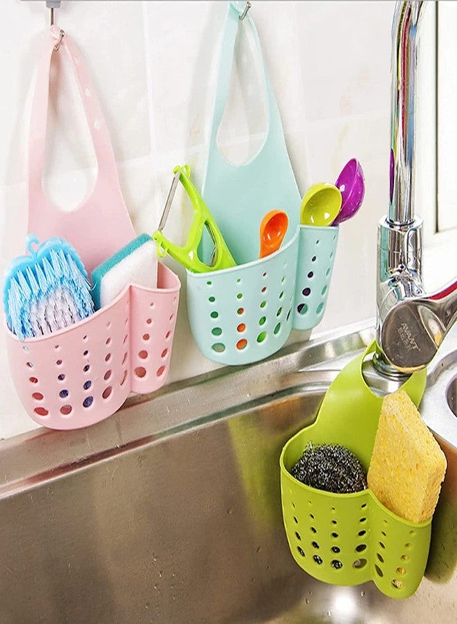 KIDINGTON 1PC Kitchen & Bathroom Sponge Soap Silicone Basket Water Draining Hanging Holder Organizer Faucet Sink Caddy Scrubber Dispenser Storage Container - Image 4