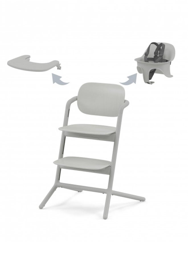 cybex Lemo 2 High Chair System, Grows With Child Up To 209 Lbs, One-Hand Height And Depth Adjustment, Anti-Tip Wheels Safety Feature - Suede Grey 