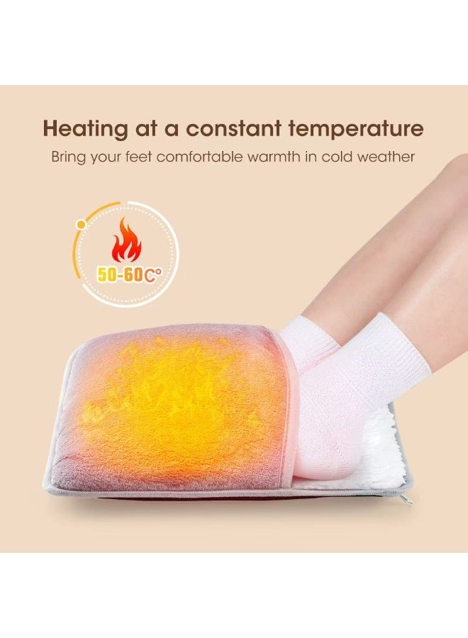 وسادة تدفئة كهربائية تعمل عبر USB – مدفأة قدمين بدرجة حرارة ثابتة، دافئ بدون ماء لليدين والبطن والخصر - Image 3
