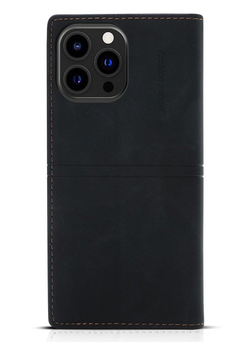 Suteni Flip Cover Leather Protective Hidden Card Slots Phone Case for iPhone - Image 2