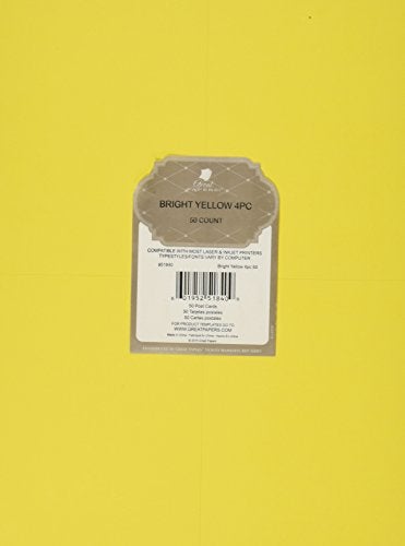 Great Papers! Printable Postcards, Inkjet, Laser, 110 Lb, 5.5 X 4.25, Bright Yellow, 200 Cards, 4 Cards/Sheet, 50 Sheets/Pack - Image 2