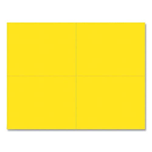 Great Papers! Printable Postcards, Inkjet, Laser, 110 Lb, 5.5 X 4.25, Bright Yellow, 200 Cards, 4 Cards/Sheet, 50 Sheets/Pack - Image 1