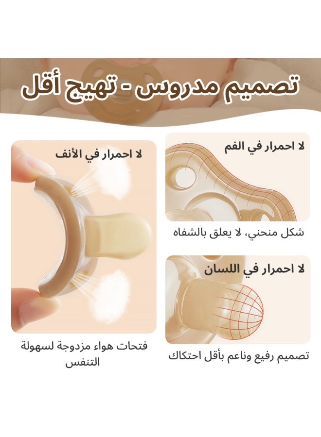 بي بي مور لهاية سيليكون للأطفال مع علبة تخزين ومشبك مانع للسقوط – طرف مستدير للاستخدام النهاري، سيليكون سائل بدرجة غذائية خالٍ من BPA، ناعم مع فتحات تهوية، تصميم من قطعة واحدة، مناسب لعمر 0–24 شهرًا - Image 3