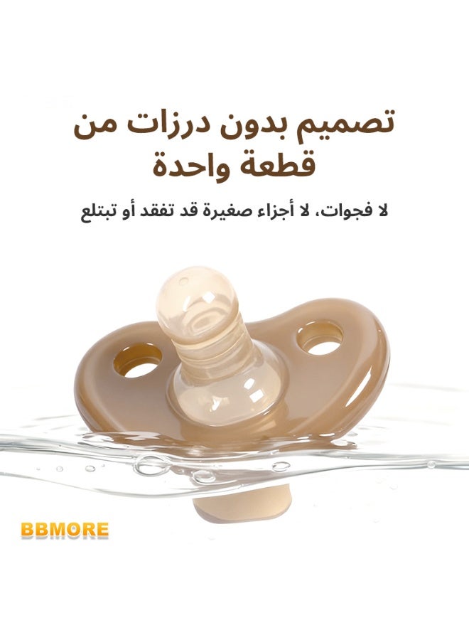 BBMORE Silicone Baby Pacifier with Storage Case and Anti-Drop Clip – Round Tip for Daytime,  BPA-Free Food-Grade Liquid Silicone, Soft, Breathable Vents, One-Piece Design, 0-24 Months - Image 5