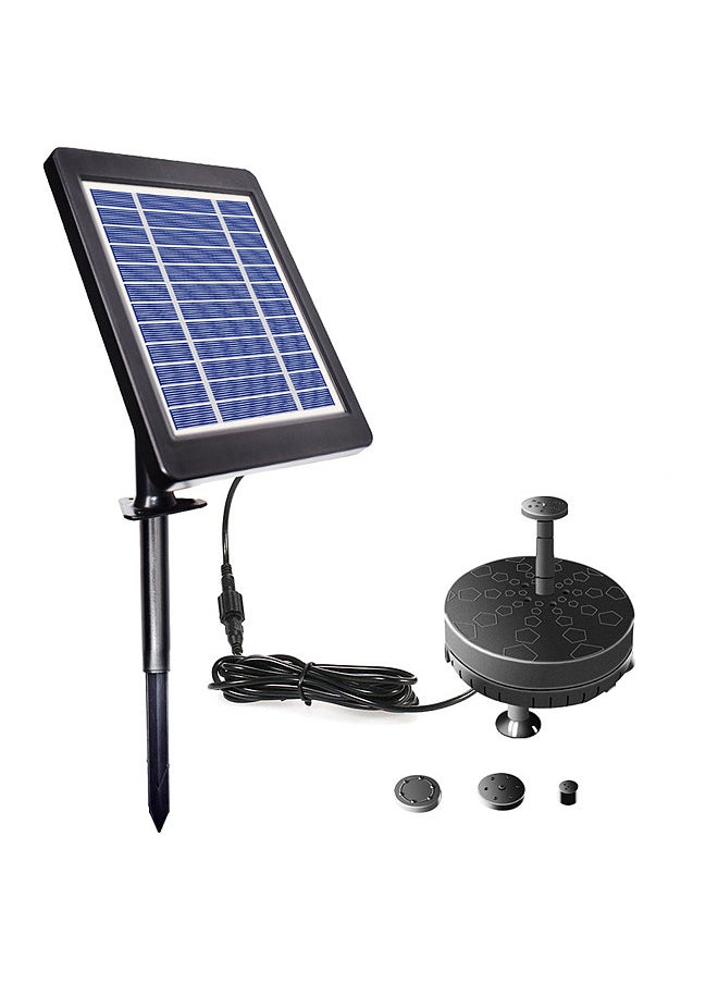 Generic - Solar Fountain Pump for Birdbath 6V 3.5W Solar Powered Brushless Submersible Water Pump Built-in Battery LED for Patio Garden Pond Pool - Image 1