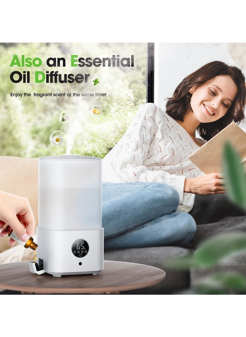 Baeskii - Humidifiers For Bedroom With Night Light, Cool Mist Humidifier For Home, Office & Plant, Auto-Off, Up to 38H, Quiet Operation With 360 Rotation Nozzle, 2.5L - Image 1