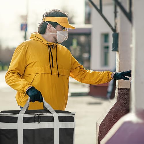 D&ONEHOS DONEHOS XL Insulated Food Delivery Bag with Side Handles Insulated Grocery Bag for HOTCOLD Food Reusable Fit for Uber Eats Doordash 16x9x13 - Image 3