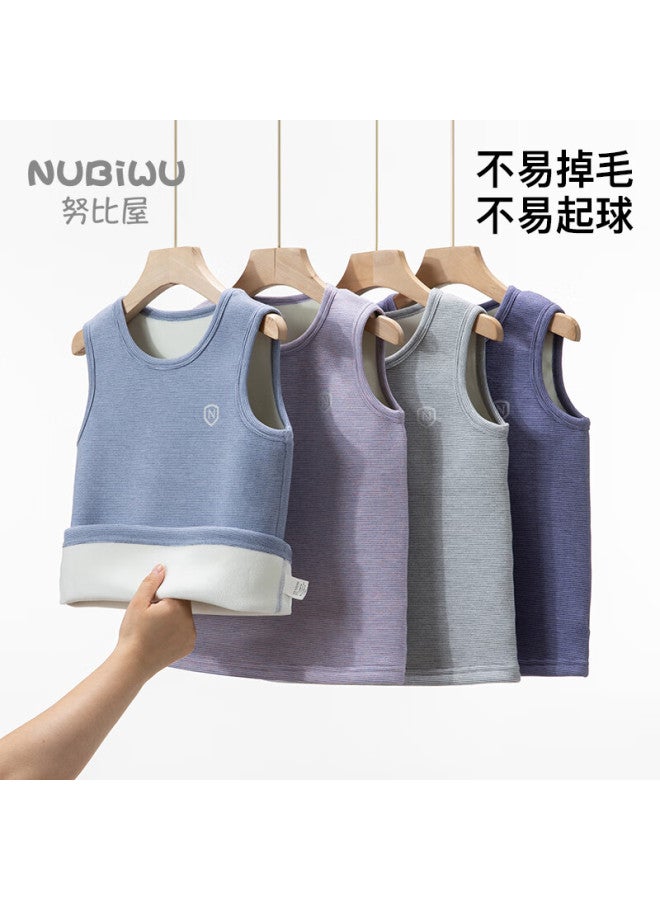 Nubiwu Kids Vest Boys Autumn Winter Thickened Warm Vest Girls Slim Boneless Inner Wear Shoulder Clothes
