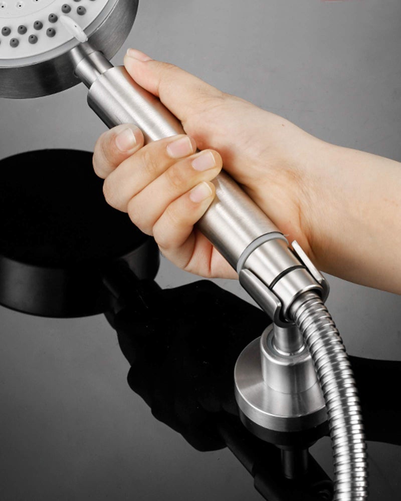 PHASAT Handheld Shower Head Holder Adjustable 304 Stainless Steel Handheld Shower Head Bracket Holder Wall Mount,Shower Wand Holder Brushed Nickel,A13021N - Image 4