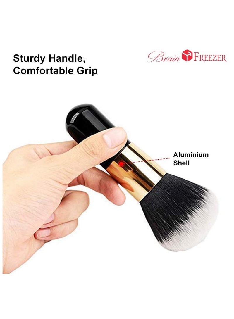 Brain Freezer Persian Bristle Makeup Brush- Black, Golden - Image 3