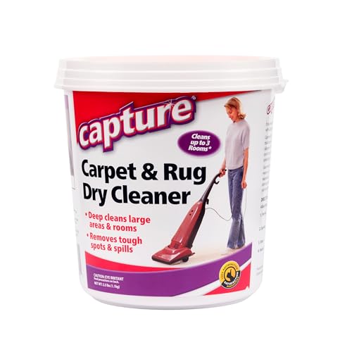 Capture Carpet & Rug Dry Cleaner w/Resealable lid - Home, Car, Dogs & Cats Pet Carpet Cleaner Solution - Strength Odor Eliminator, Stains Spot Remover, Non Liquid & No Harsh Chemical (2.5 lb) - Image 1