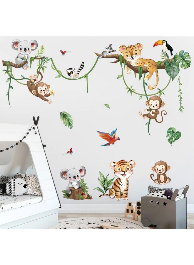 Jungle Animal Tree Branch Wall Decals Safari Animal Monkey Koala Wall Stickers Baby Nursery Kids Bedroom Living Room Wall Decor - pzsku/Z37A537F08FA472E44982Z/45/_/1735214470/dad10bc3-902e-41c1-b5b7-acab29117828