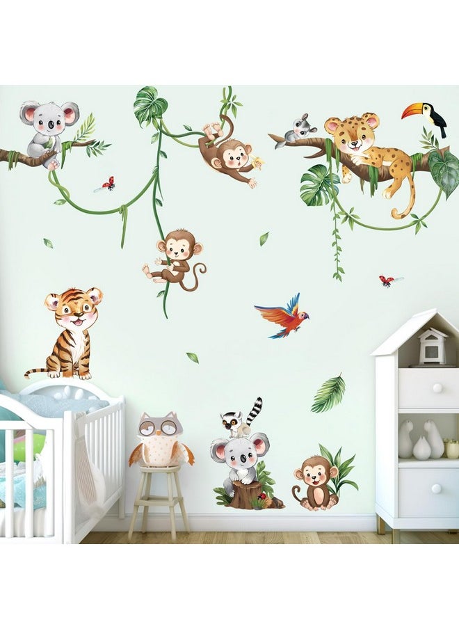 Jungle Animal Tree Branch Wall Decals Safari Animal Monkey Koala Wall Stickers Baby Nursery Kids Bedroom Living Room Wall Decor - pzsku/Z37A537F08FA472E44982Z/45/_/1735214569/51283bea-16e1-4a9c-a541-a9321ef08067