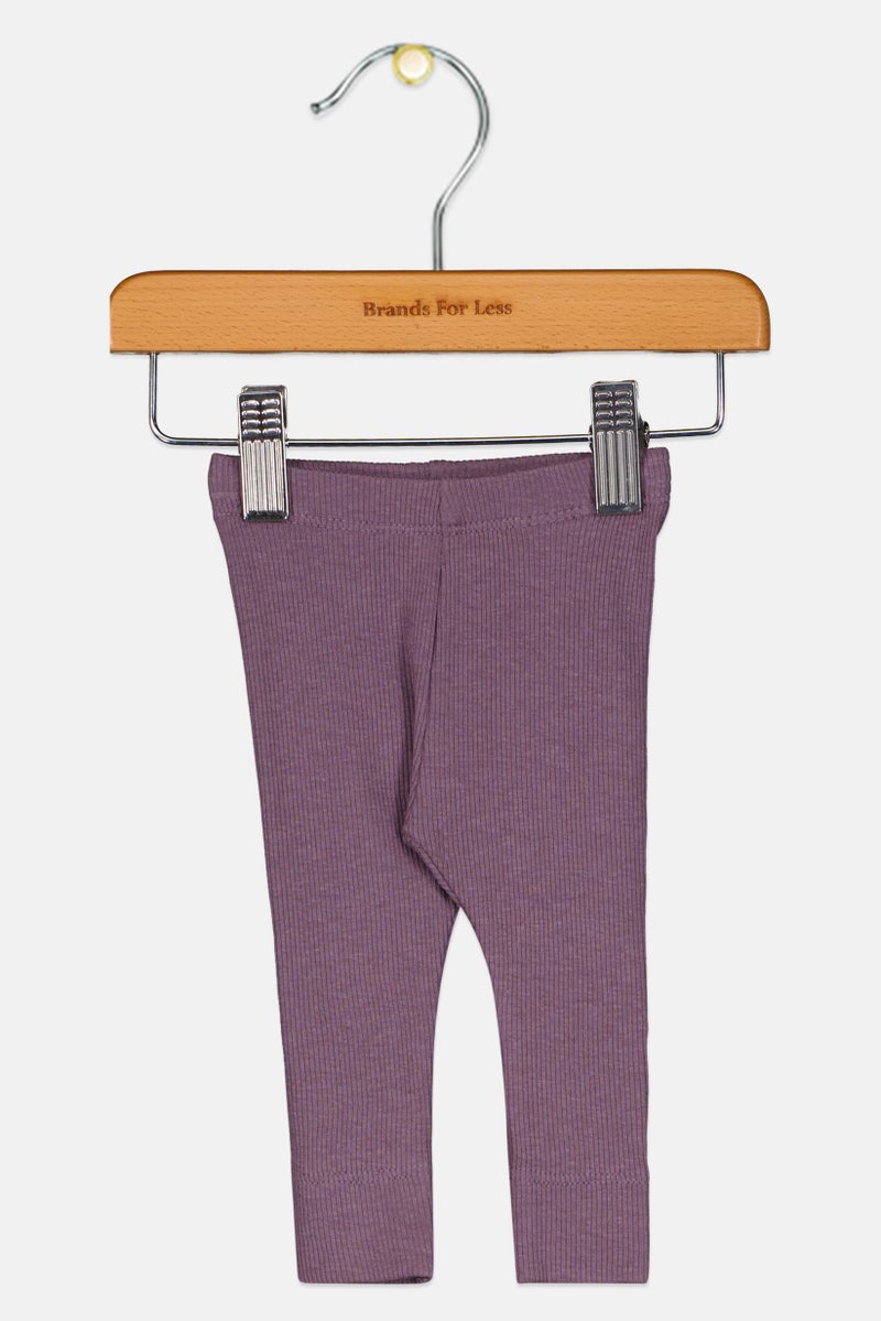 NAME IT Toddlers Girl Plain Leggings, Purple - Image 1