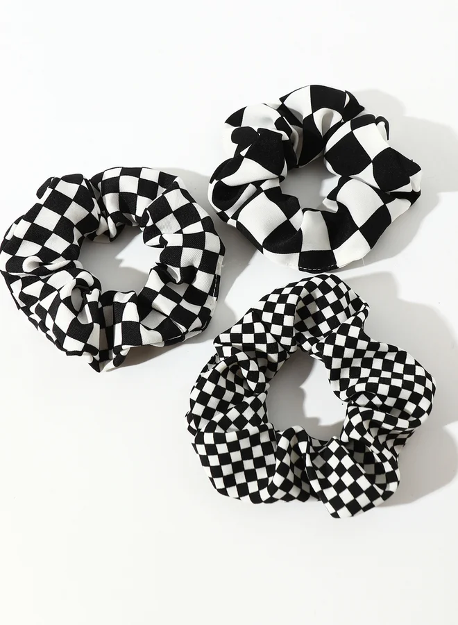 Take Two Set of 3 - Checked Hair Tie