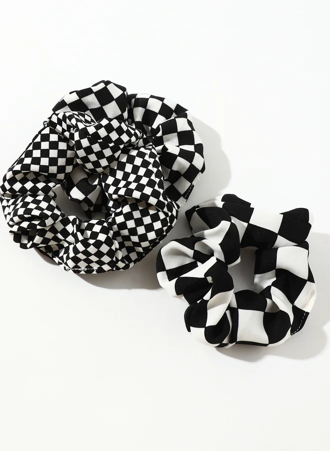 تايك تو مجموعة من 3 ربطات شعر بنمط كاروهات