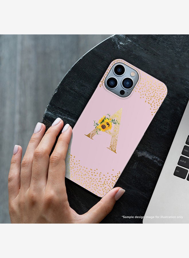 Stylizedd Monogram Tough Cover for Apple iPhone 13 Pro Max Case Custom Initials Letter Floral Mandala Pattern Tough Pro Dual Layer hybrid PC inner TPU protection Alphabet- F (Pink) - Image 2