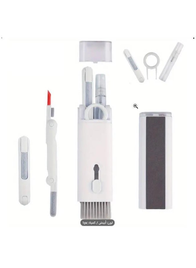 تشاين مجموعة تنظيف الكيبورد 7 في 1 من ويزكيز، اداة تنظيف الكترونية متعددة الوظائف للكمبيوتر والشاشة والجوال وسماعات الاذن - Image 1