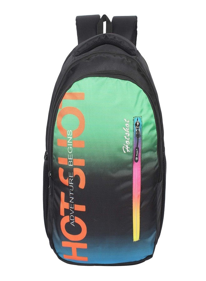 HOT SHOT 32 Ltrs Black Cyan Casual Backpack (1060) - Image 1