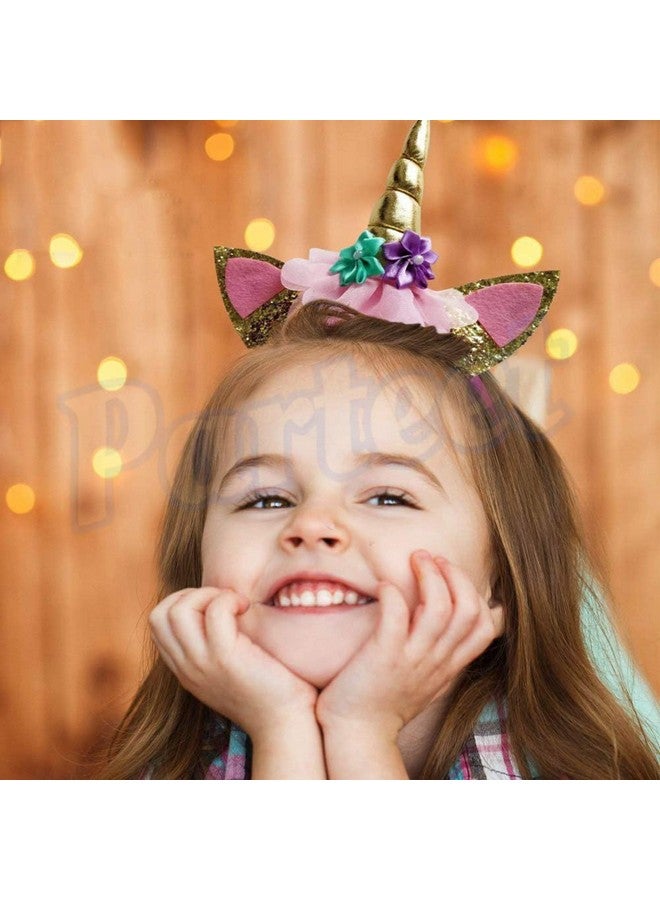Parteet PARTEET Plastic Cute Unicorn Theme Combo Pack Of 3 Items 1 Modern Finger Rings Box(36Rings), 1 Unicorn Comb, And 1 Unicorn Hairband For Girl Kids, Pink  - Image 4