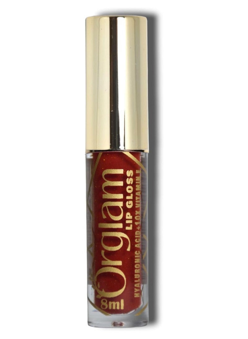 Orglam Lip Gloss (Orglam Light Red Lip Gloss-Long Lasting (10x Vitamin E)) - Image 1