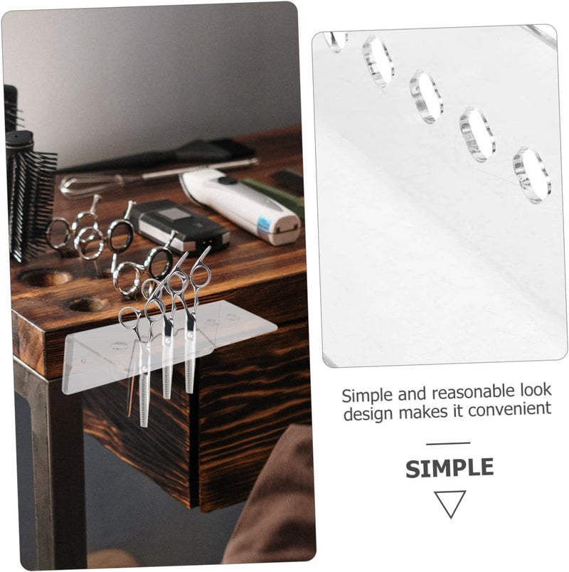 DOITOOL Wall-mounted Scissor Holder Rack Slot Organizer for Hair Stylist and Barber Clear Design Construction for Salon Stations and - Image 5