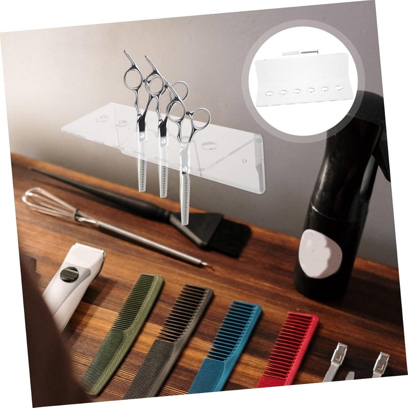 DOITOOL Wall-mounted Scissor Holder Rack Slot Organizer for Hair Stylist and Barber Clear Design Construction for Salon Stations and - Image 4