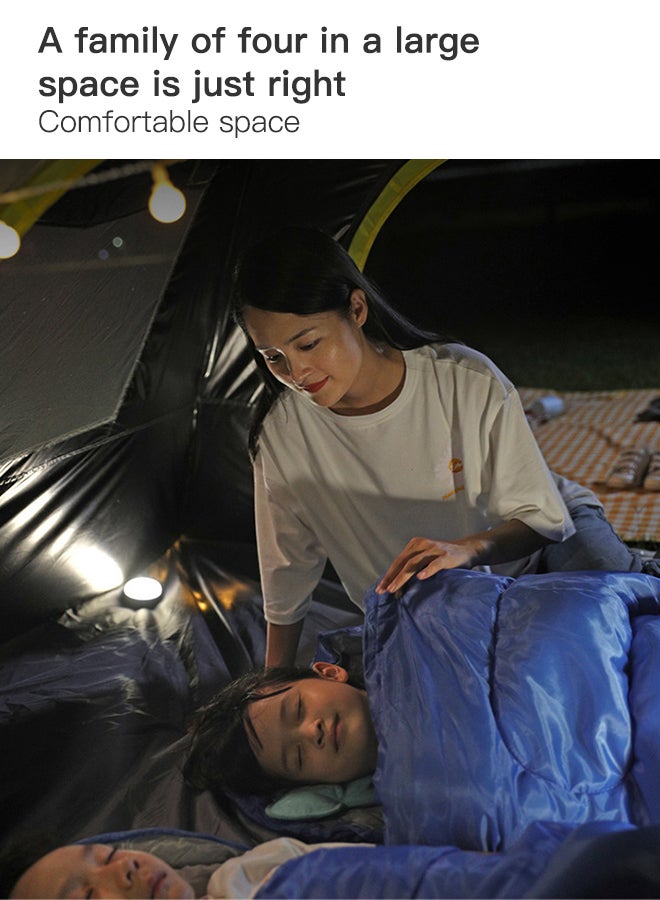 Sharpdo Outdoor Camping Automatic Quick Opening Tent with Two Doors and Two Windows 205*205*135CM - Image 4