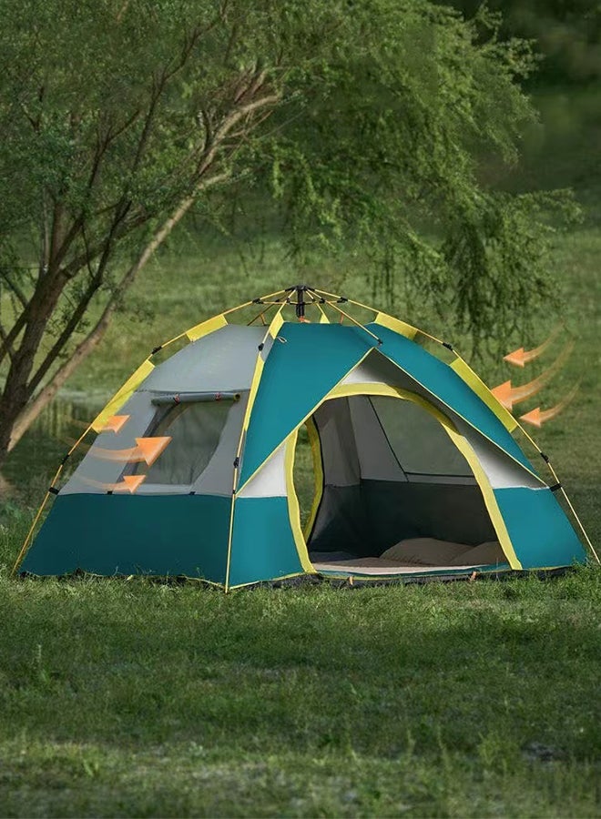 Sharpdo Outdoor Camping Automatic Quick Opening Tent with Two Doors and Two Windows 205*205*135CM - Image 3