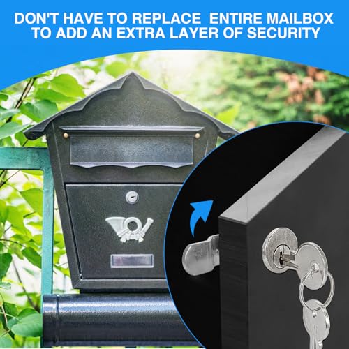 VIXAVI Mailbox Lock Replacement - Universal Mailbox Locks with 4 Keys - Easy to Install Mail Box Lock and Key Set - Durable and Secure Lock Replacement with 4 Keys for Almost All Locking Mail Boxes - Image 2