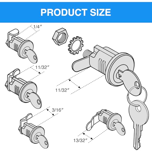 VIXAVI Mailbox Lock Replacement - Universal Mailbox Locks with 4 Keys - Easy to Install Mail Box Lock and Key Set - Durable and Secure Lock Replacement with 4 Keys for Almost All Locking Mail Boxes - Image 4