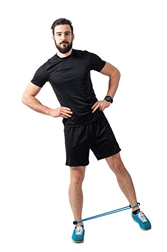 CanDo 10-5764 Exercise Tubing with Cuff Exerciser, 35", Blue-Heavy - Image 2