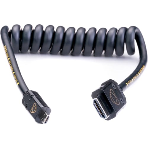 Atomos HDMI Full to HDMI Micro Coiled Cable, 30cm/12 Coiled (60cm/24 Extended) - Image 1