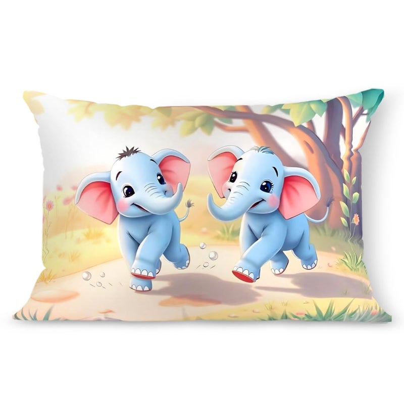 Brizberry ® Baby Kids Pillow Cushion, for 3 Years to 8 Years, Super Soft Fabric | Animal & Cartoon Prints | 12x18 inches (Design 22) - Image 1