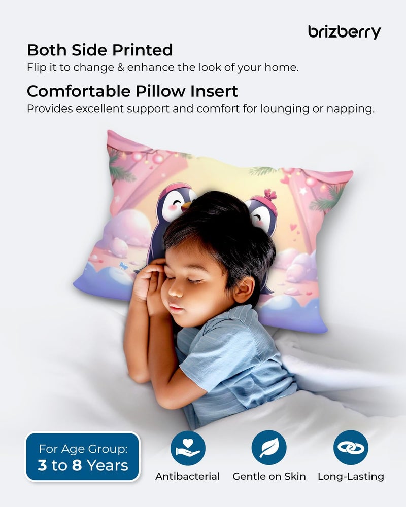 Brizberry ® Baby Kids Pillow Cushion, for 3 Years to 8 Years, Super Soft Fabric | Animal & Cartoon Prints | 12x18 inches (Design 22) - Image 4