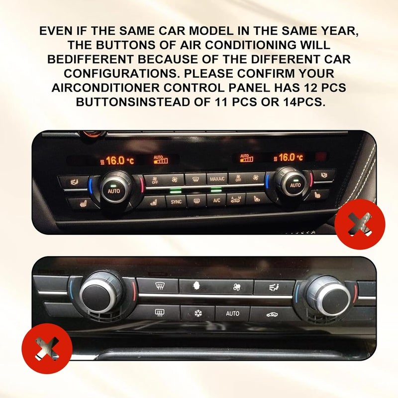 CmeRto مجموعة استبدال أزرار تكييف الهواء CmeRto 12PCS لسيارات BMW - Image 3