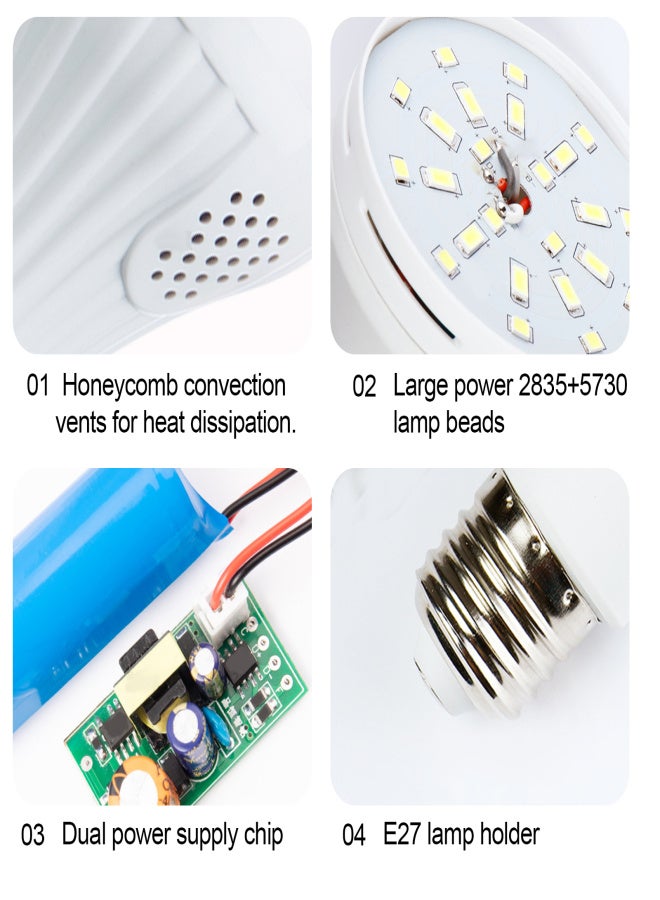 Household Automatic Charging Intelligent Emergency Ball Bulb Wide Voltage High Brightness Built-in Battery with Hook - Image 2
