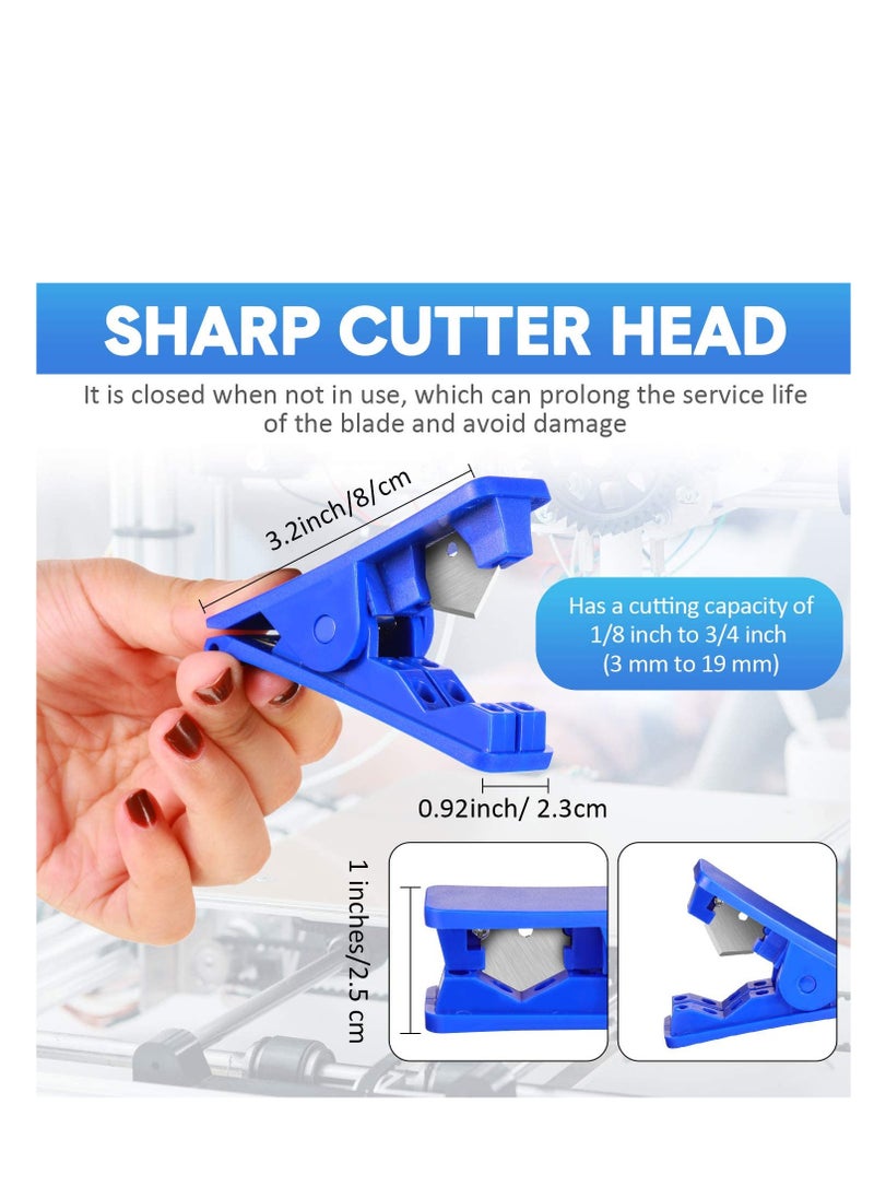 KASTWAVE PE Hose Cutter, 3 Pcs PTFE Tube Cutter Pipe Cutters Plastic Tubing Cutting Tool for Cutting Nylon PU PVC Plastic Tube and Hose Up to 3/4 Inch OD Tube (Blue)  - Image 3