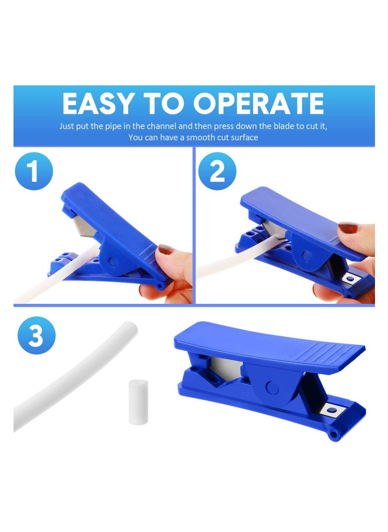 KASTWAVE PE Hose Cutter, 3 Pcs PTFE Tube Cutter Pipe Cutters Plastic Tubing Cutting Tool for Cutting Nylon PU PVC Plastic Tube and Hose Up to 3/4 Inch OD Tube (Blue)  - Image 5