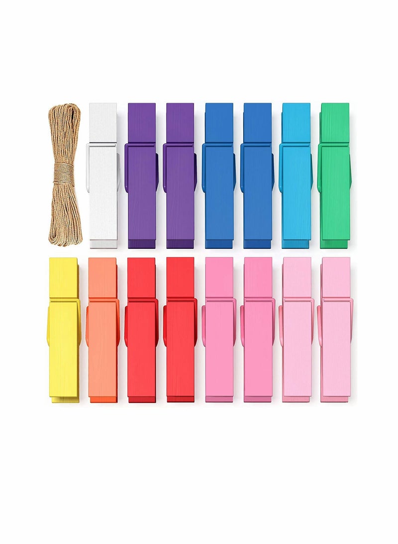 Y&D Small Clothes Pegs, Mini Wooden Color Used For Handicraft Photo Paper Picture Clips-100 Pieces - Image 1