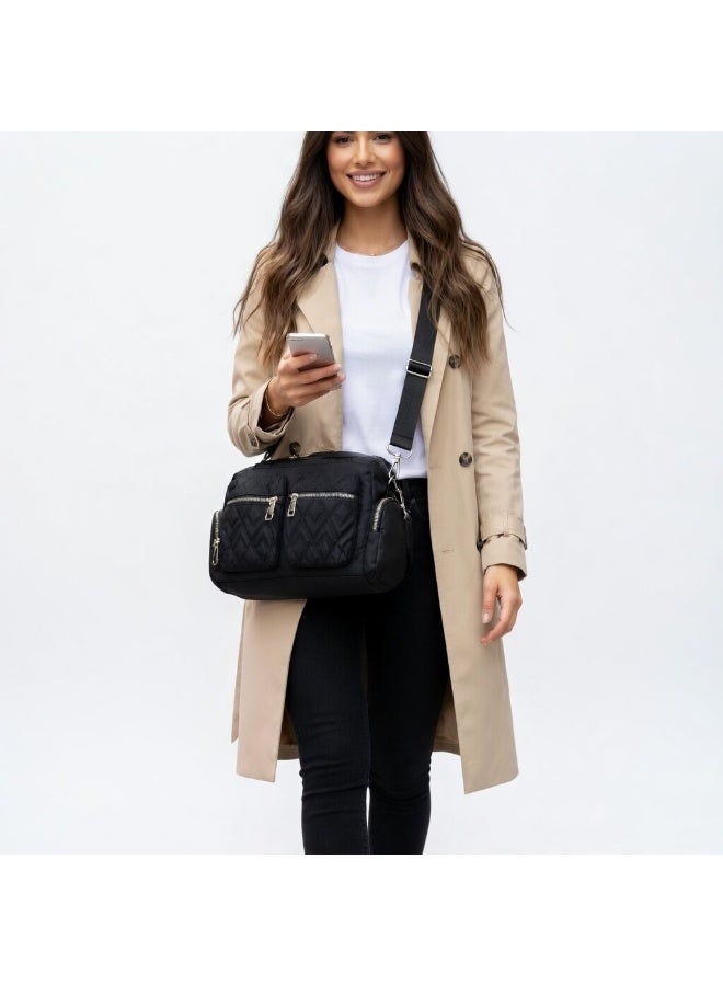 Crossland Women’s Capitone Crossbody Bag – Waterproof Lightweight Casual Travel Messenger Shoulder Handbag - Image 1
