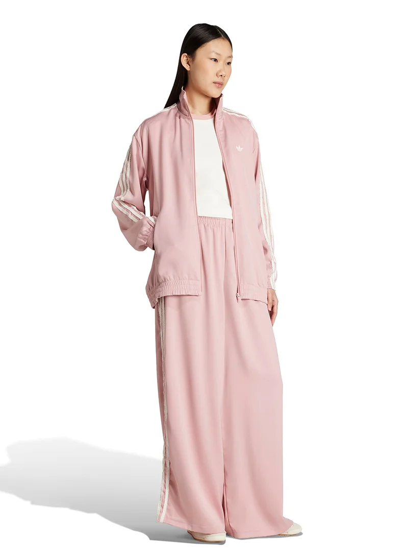 adidas Originals 3-Stripe Satin Firebird Ruffle Track Top