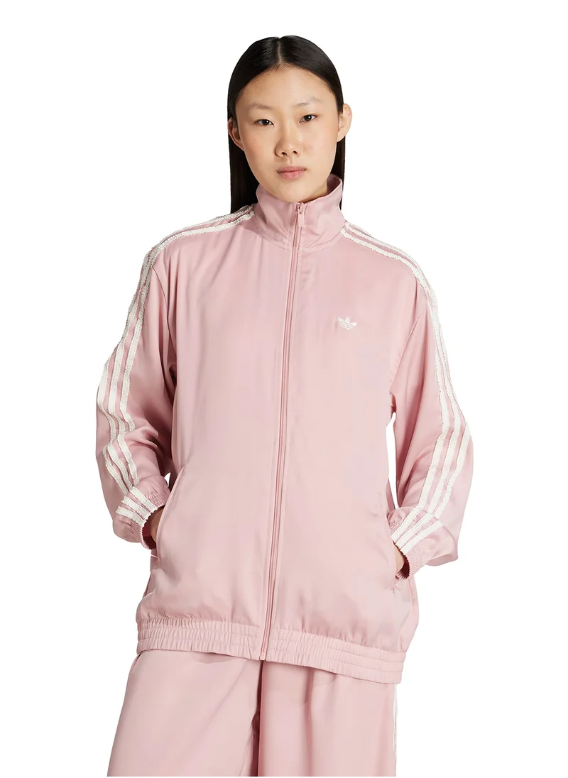 اديداس اوريجينالز 3-Stripe Satin Firebird Ruffle Track Top